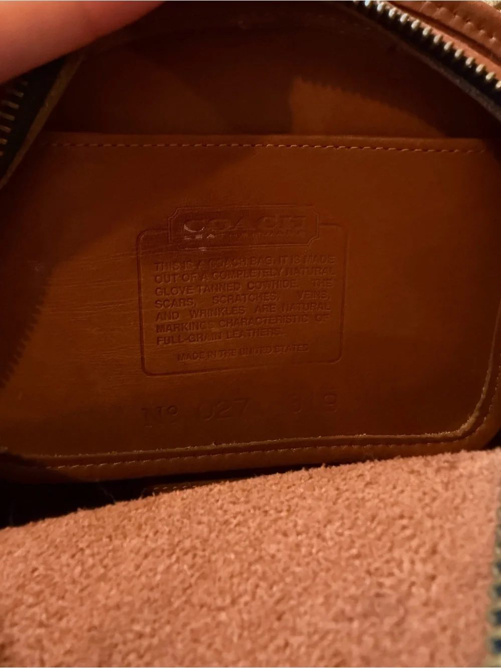 Vintage Coach Kimball Zip Brown Bag